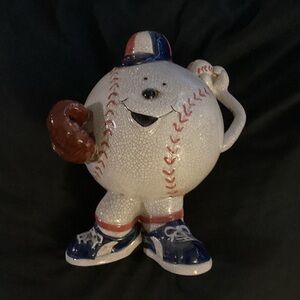 Baseball Themed Ceramic Piggy Bank
